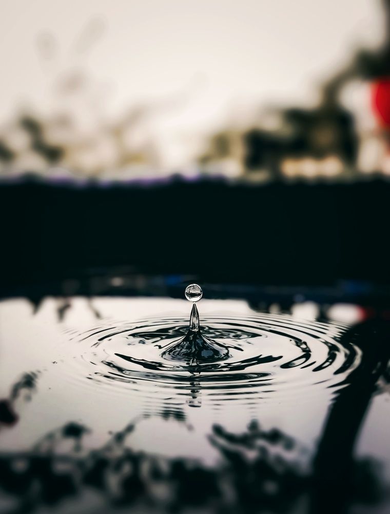 Drop on water