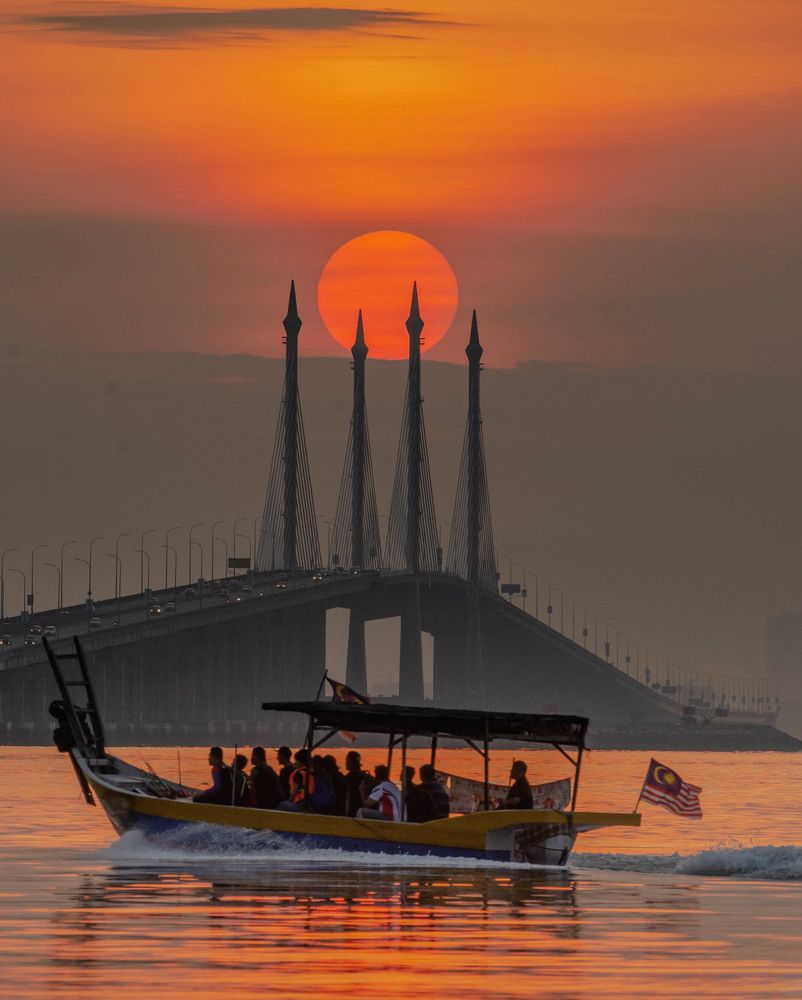 sunrise at penang bridge
