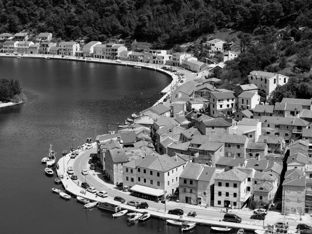 novigrad, croatia, black, white, black, zadar, seaside