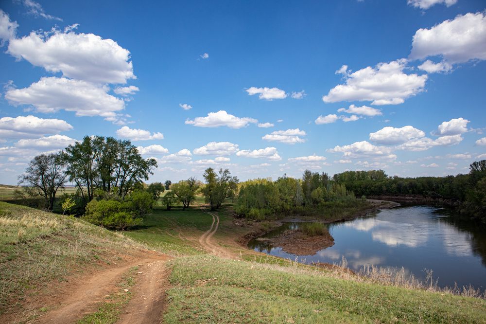 Река Салмыш. с.Биккулово. Оренбургская область
