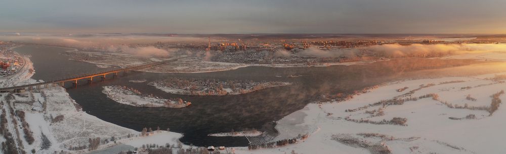 Зимний иркутский рассвет