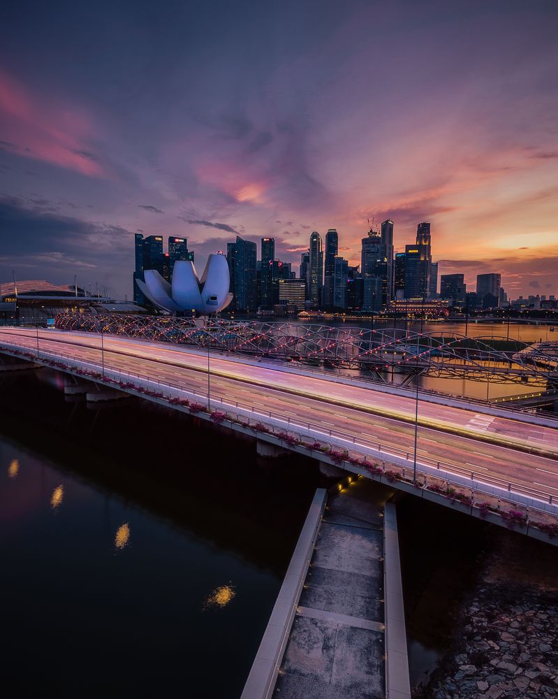 Twilight moment of Marina Bay Singapore