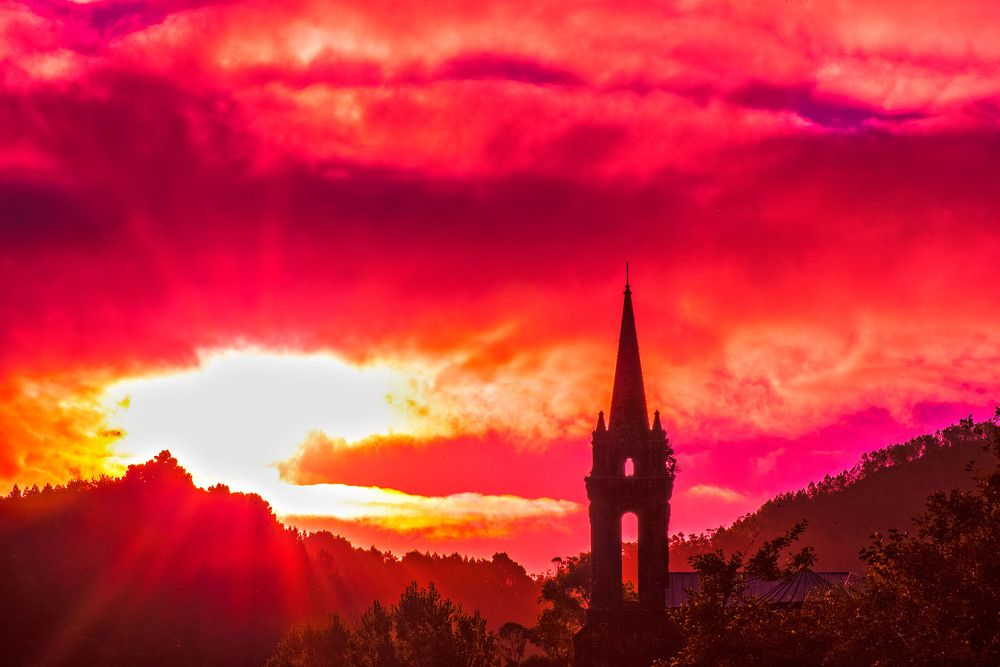 Senhora Das Vitorias church at twilight