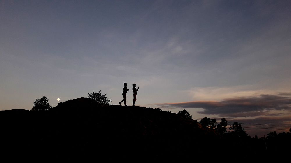 Childhood in the evening