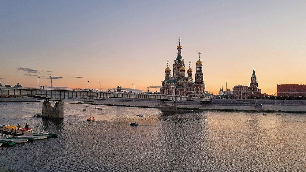 Закат на реке Кокшага