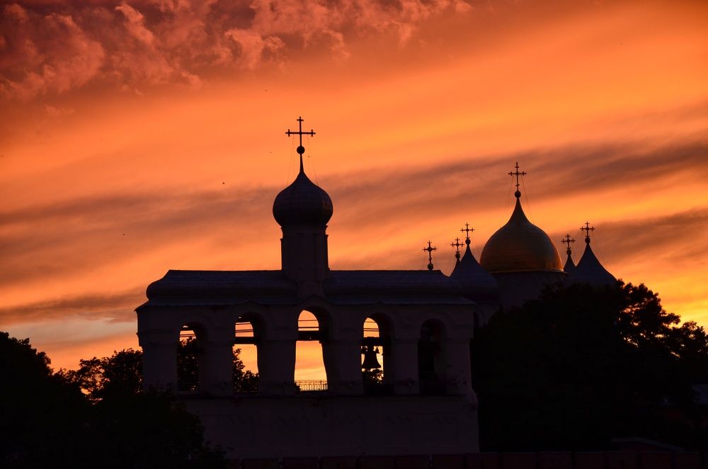 Закат над Кремлем.