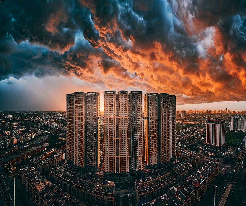 Stormy sunset