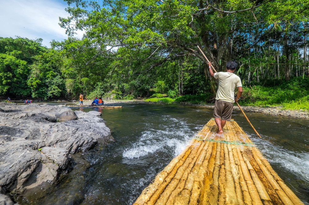 Amandit river cut across the Meratus forest