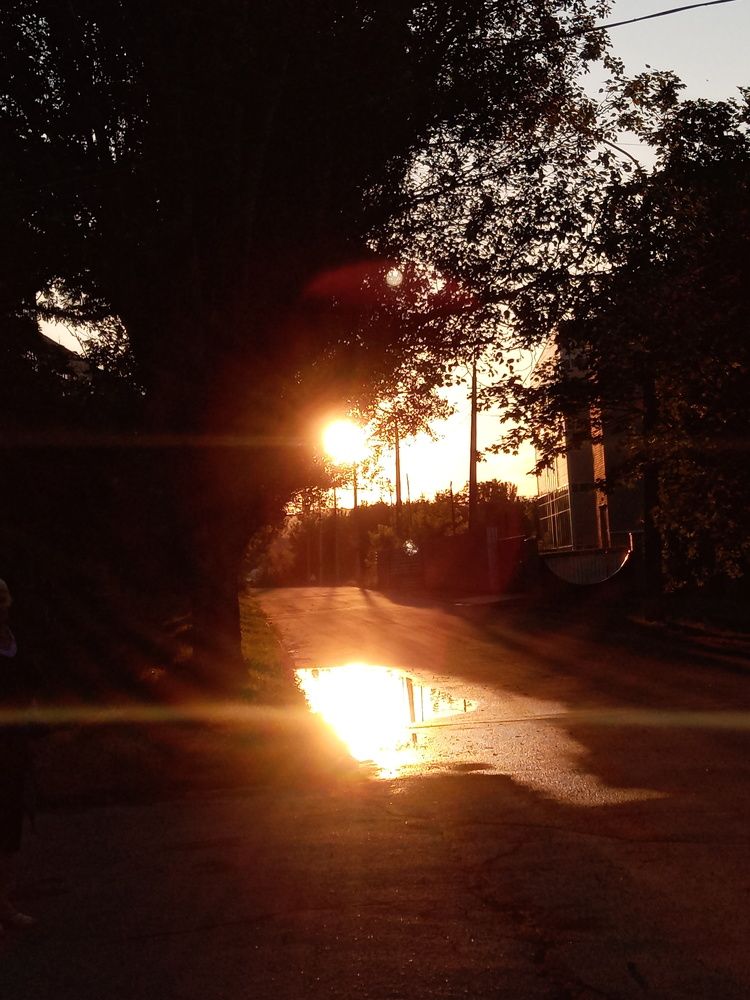 Город на закате