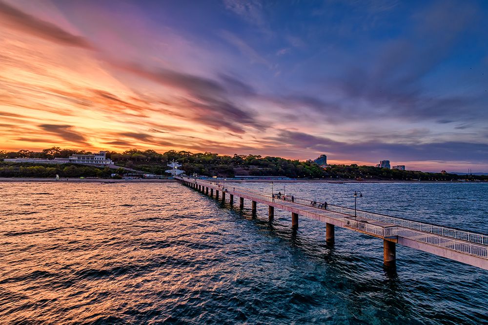 Sunset over the bridge