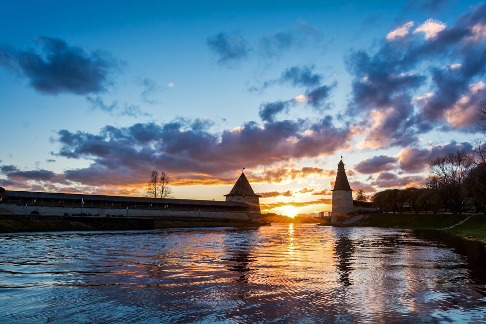 Закат над г.Псков