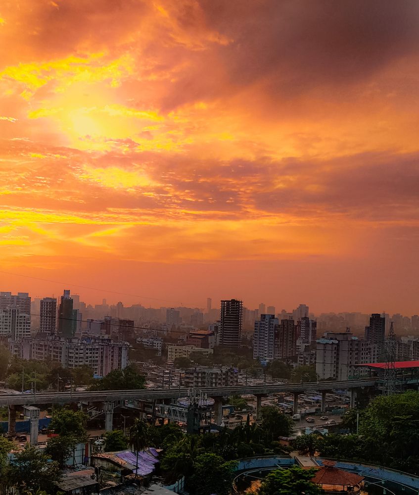 City at sunset