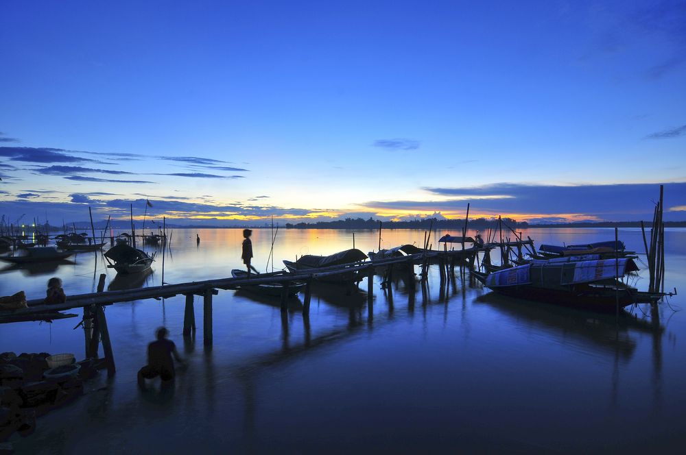 Sunset on Lam river - Nghe An - Vietnam