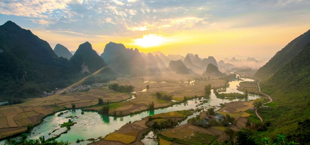 Quay Son River belongs to Trung Khanh district, Cao Bang province, Vietnam
