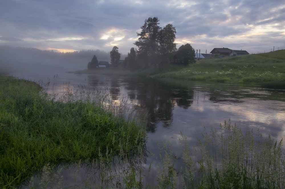 Тихий деревенский пейзаж
