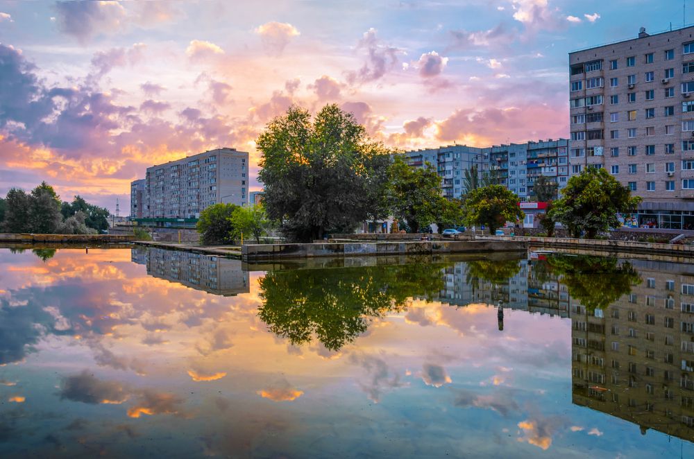 Отражение в фонтане