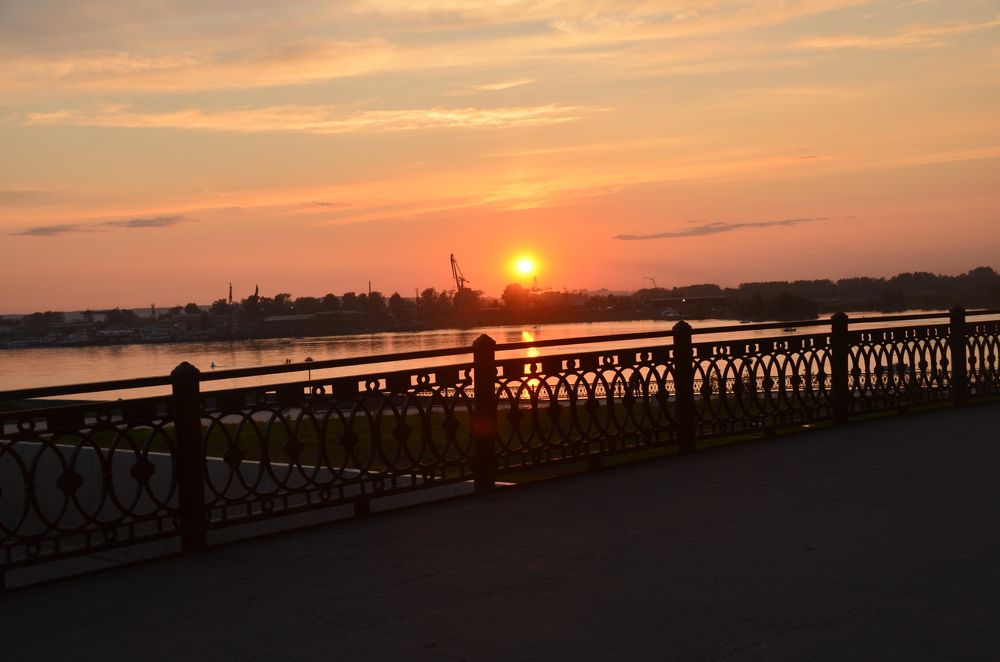 Ангара на закате