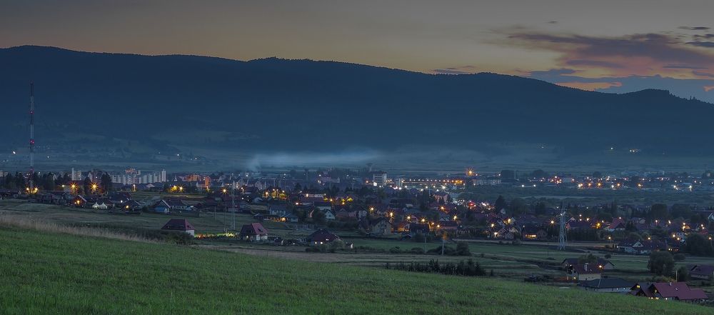 Miercurea Ciuc after sunset