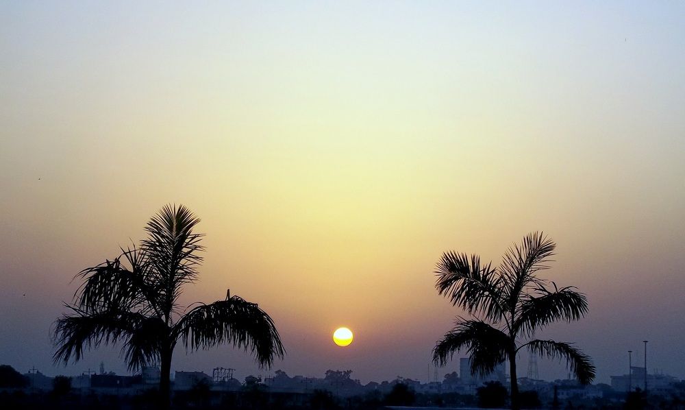 Sun set at the city of Nawabs