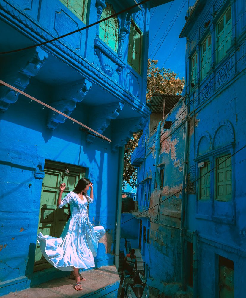 Fairy the street of blue city