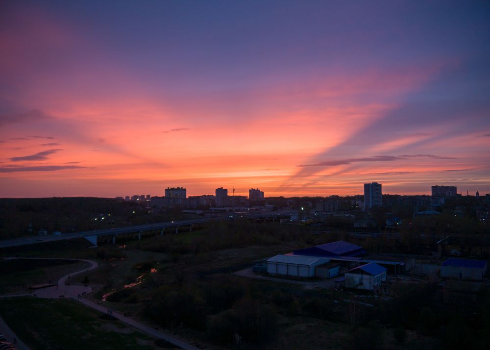 Красивый закат.