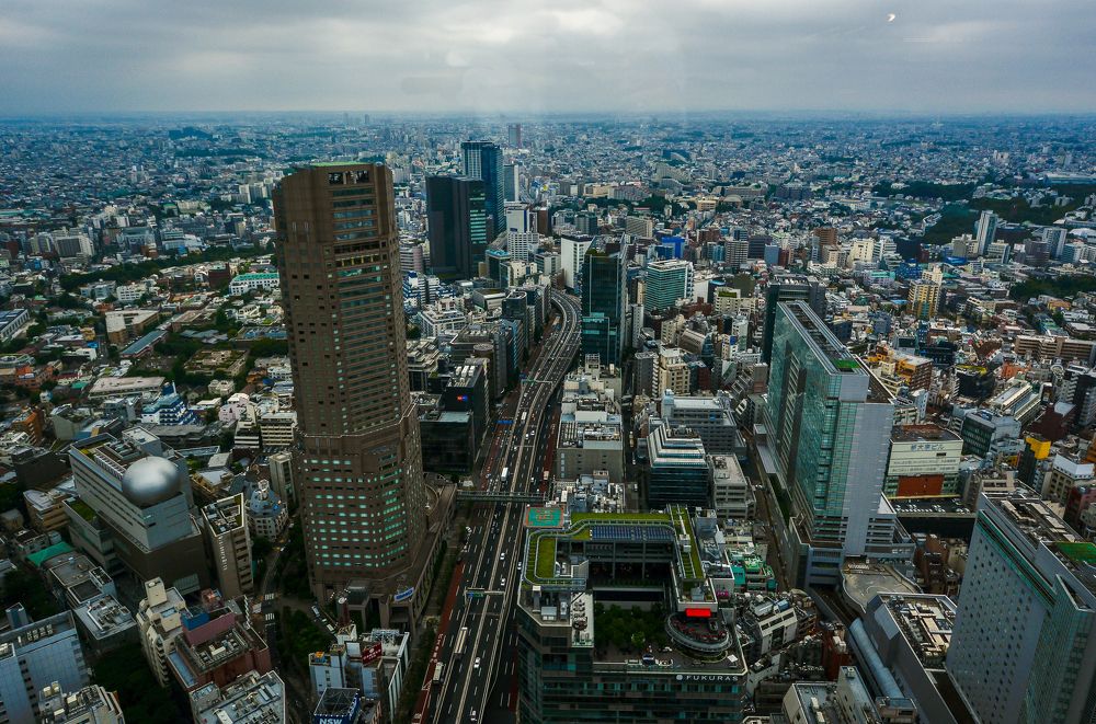 City of Tokyo from aerial view