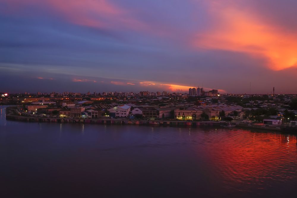 Atardecer desde mi ventana del lavadero.