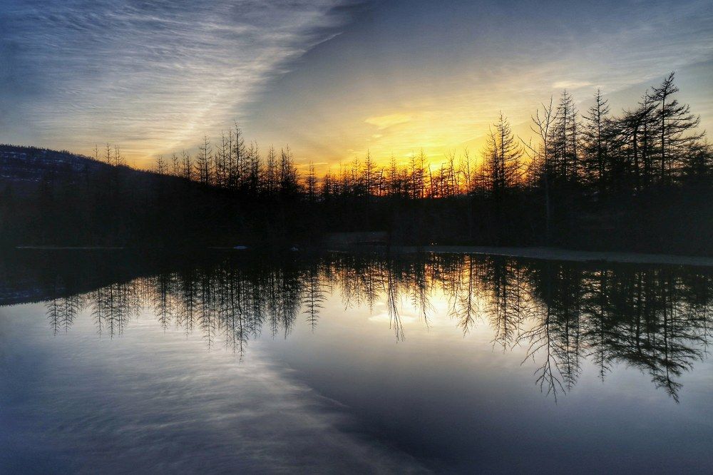 Вечер в устье реки Магаданки