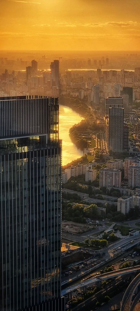 Закат в Москве.