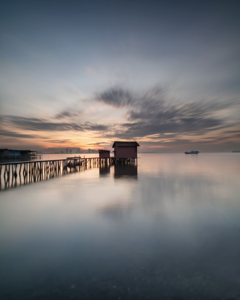 Tan Jetty at the Break of Dawn