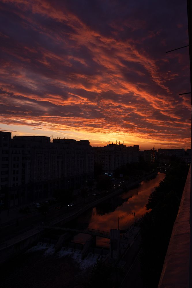 Fire Sky in Bucharest