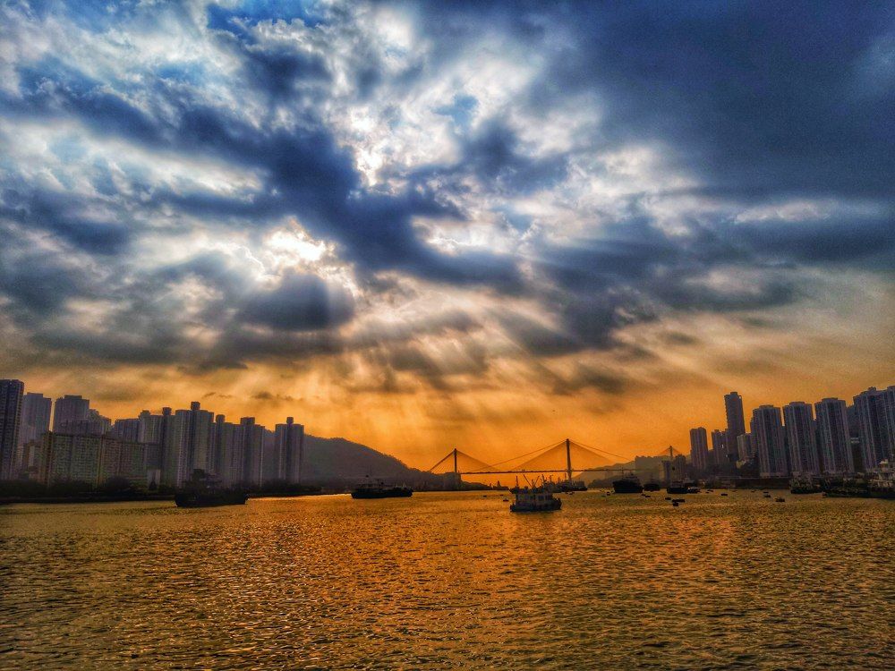 Sunset in Hong Kong