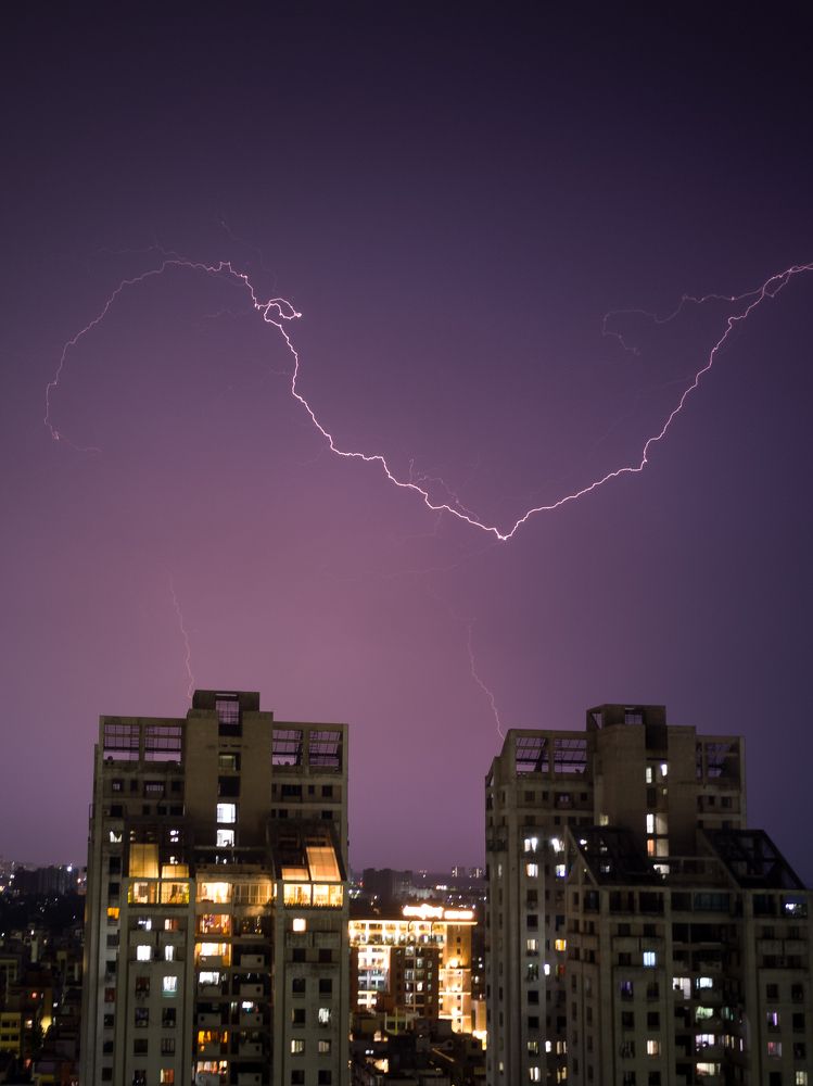 City lights and thunder lights