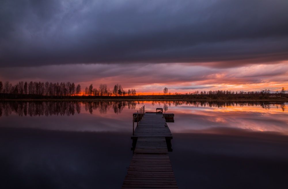 Закат на реке Шамокша