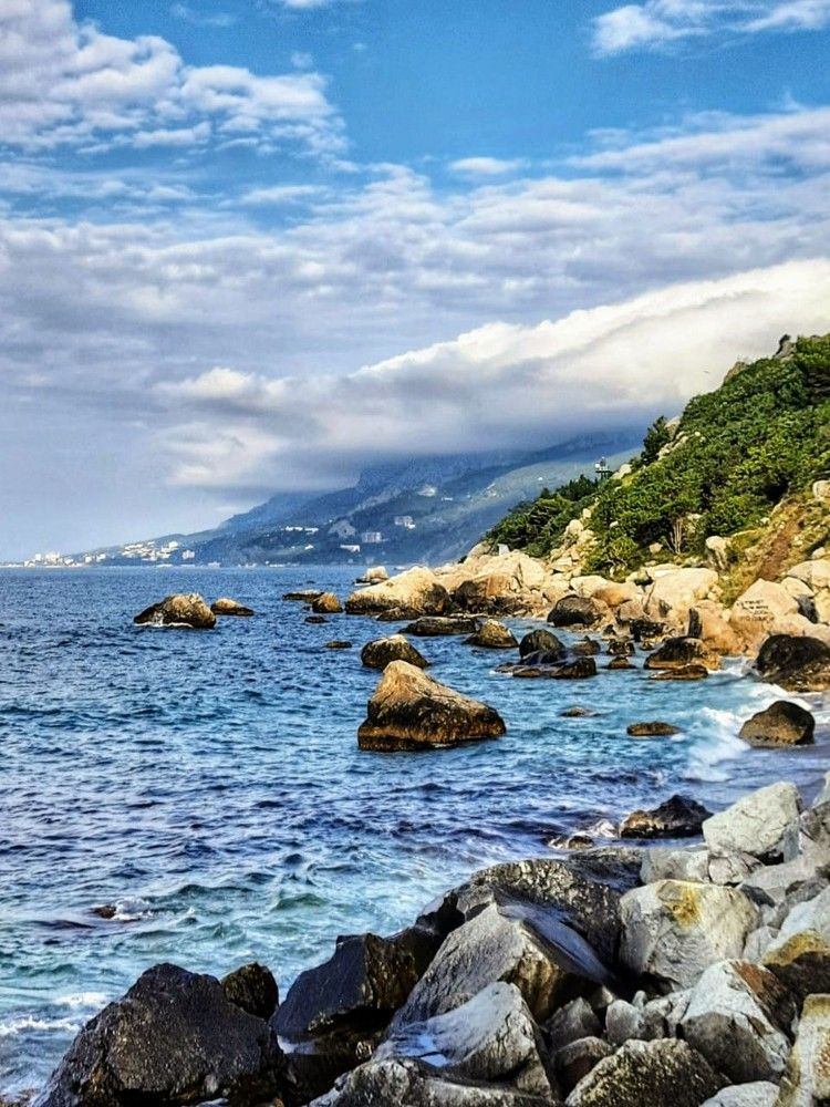 Морской пейзаж. Утро на берегу.