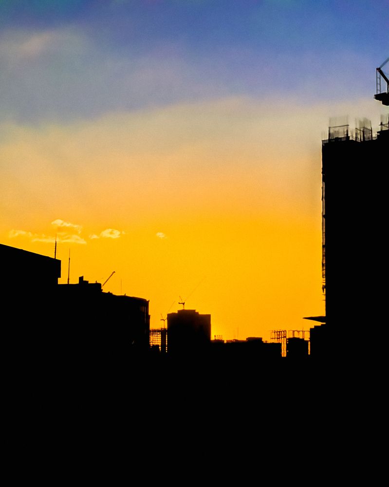 City's Sunset Silhouette