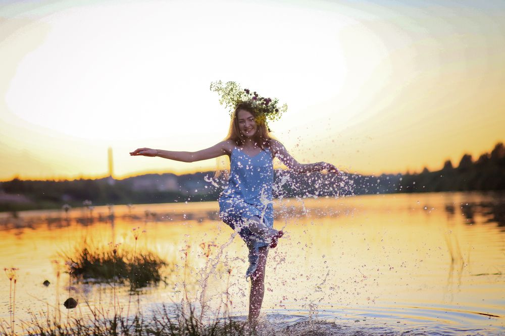 На закате ...