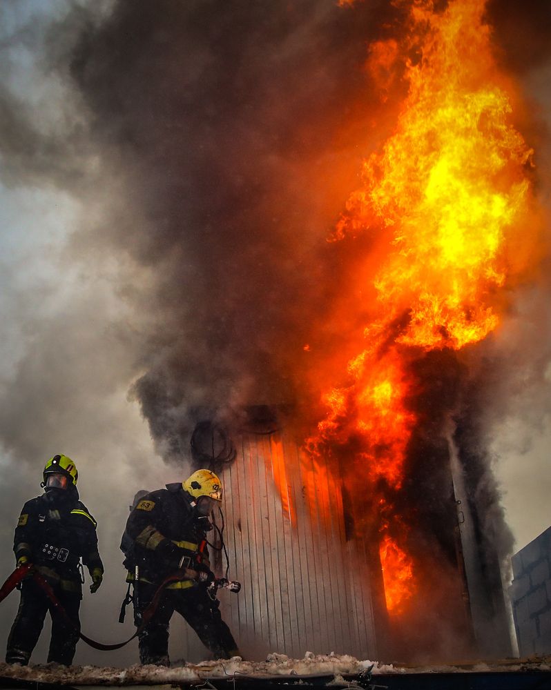 работа пожарных