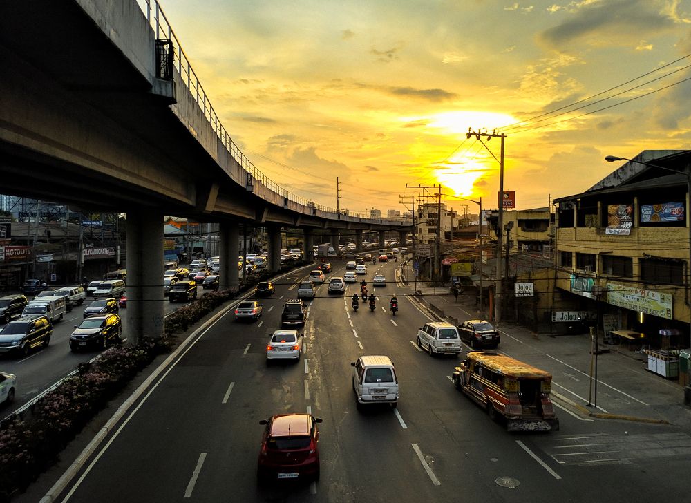 Philippine's City Roads in Golden Hour