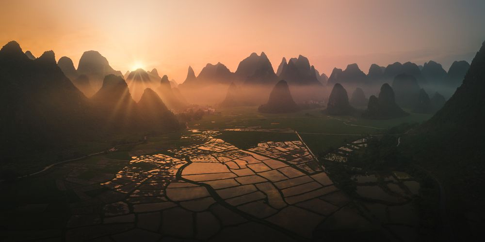 Sunrise of Countryside