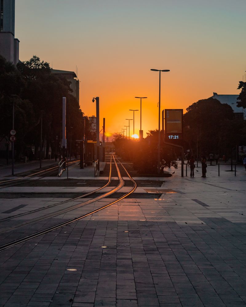 Sunset on the train line