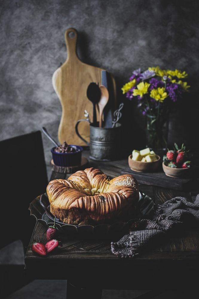 Whole Roll Bread in Still Life