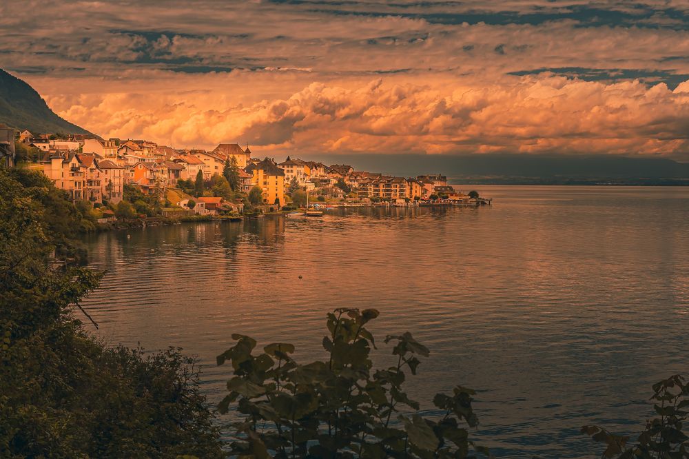 St. Gingolph, sunset