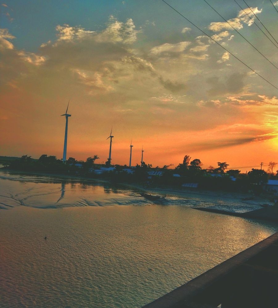 City at sunset