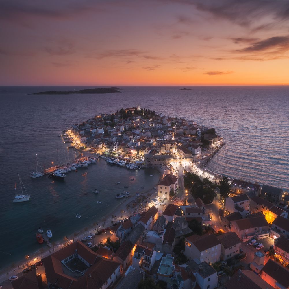 Primosten, Old town during Sunset