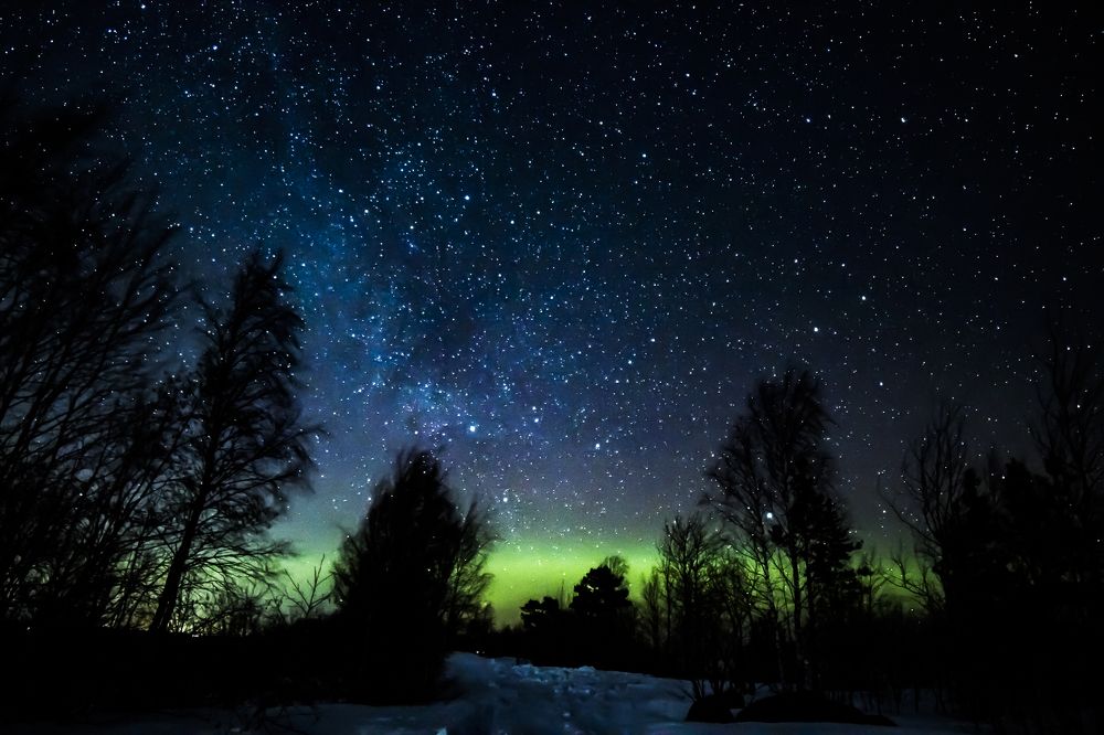 Milky way and aurora