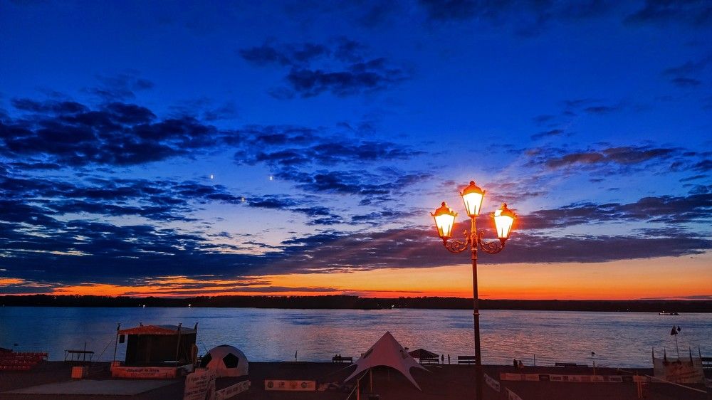 Volga river, Samara city.