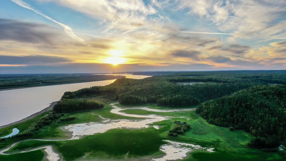 Закат в Больших Леушах