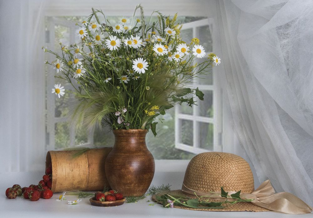 Летним утром.