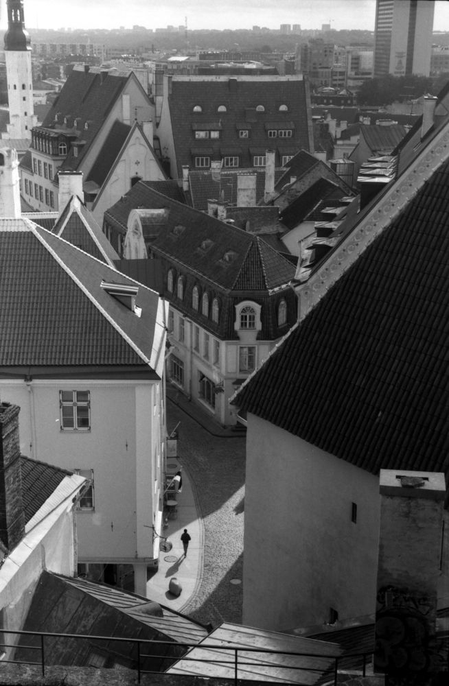 Old town on morning sun.